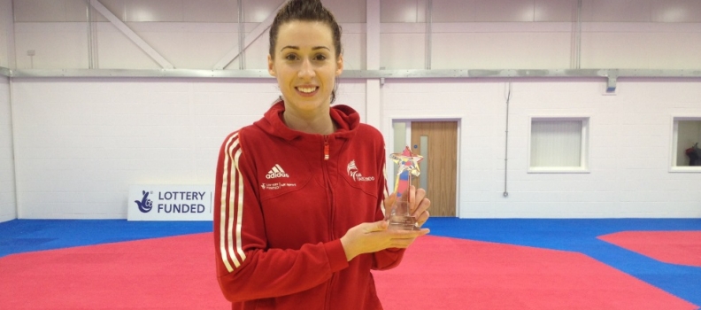 Bianca Walkden Receives Her Athlete of the Year Award for 2015
